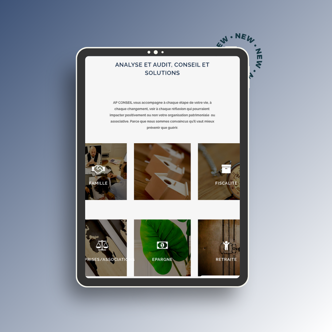 Portfolio web AP Conseil