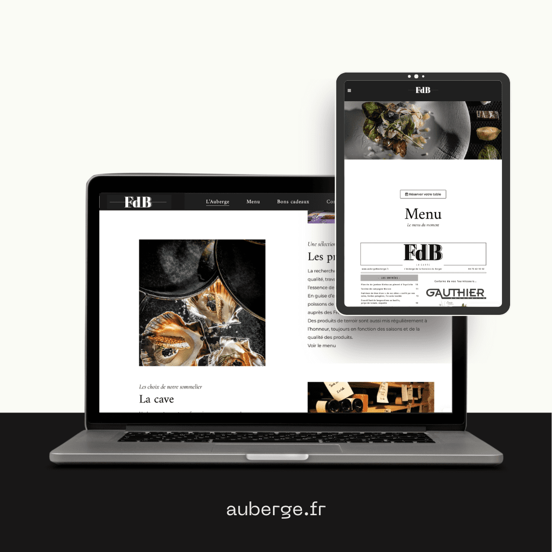 Portfolio web auberge de la fontaine du berger