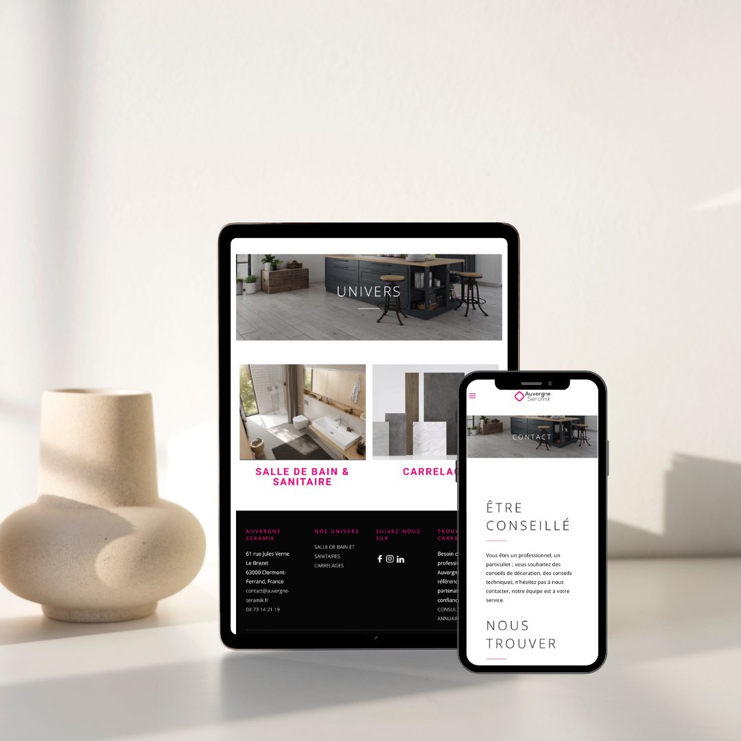 Portfolio web Auvergne Seramik
